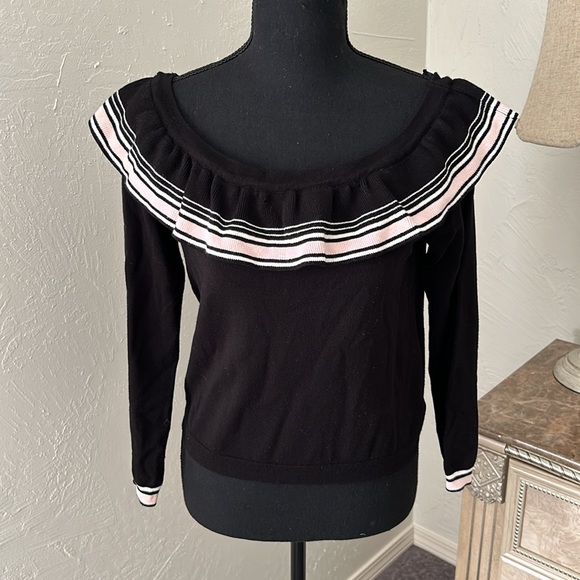 Pink and white Striped Chic Lightweight Sweater *Final Sale*